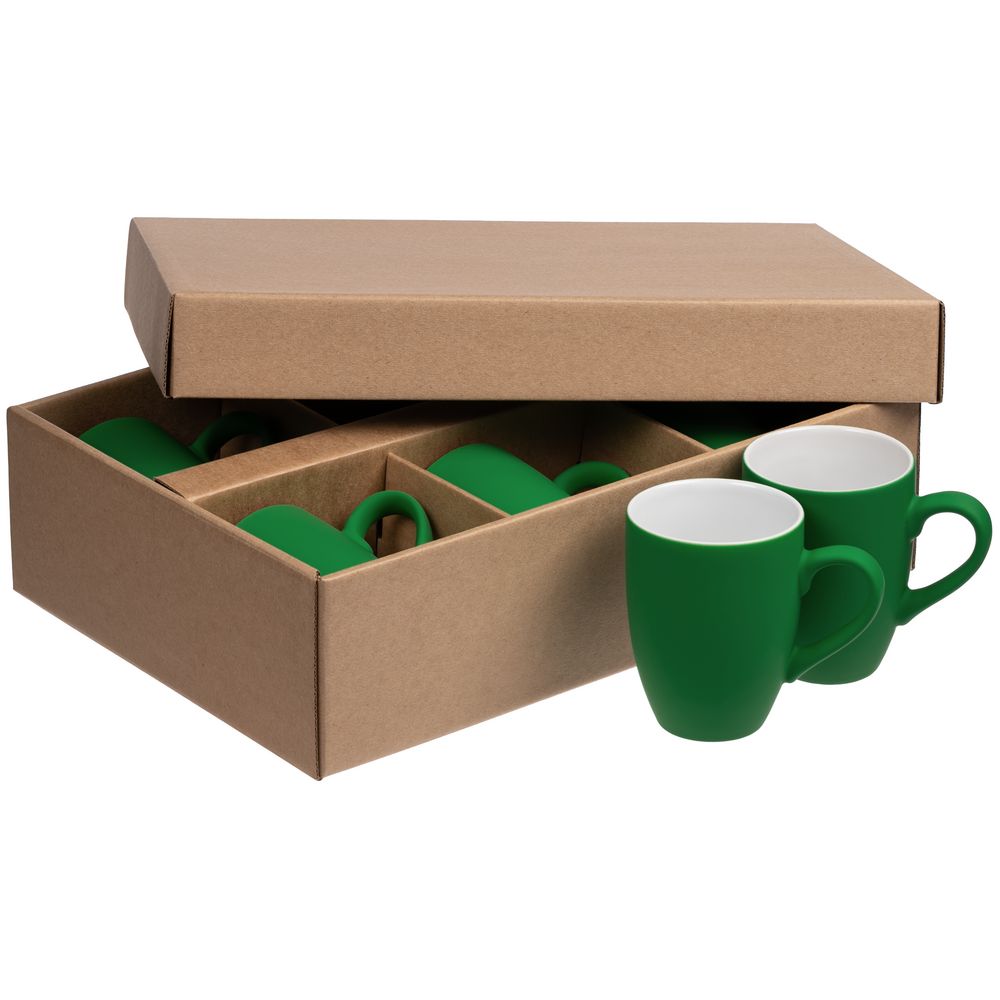 Набор кружек Good Morning c покрытием софт-тач, зеленый / Миниатюра WWW (1000)