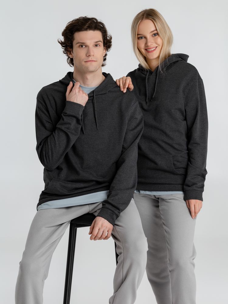 Толстовка с капюшоном унисекс Hoodie, серый меланж (антрацит) / Миниатюра WWW (1000)