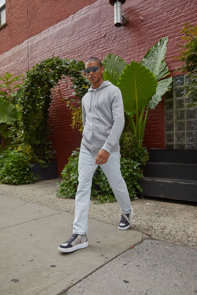 Толстовка на молнии с капюшоном унисекс BNC Organic, красная / Миниатюра WWW (1000)