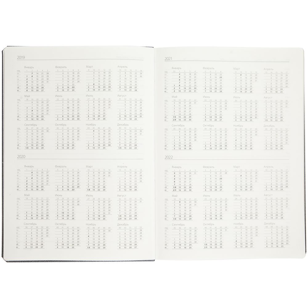 Ежедневник Saffian, недатированный, серый / Миниатюра WWW (1000)