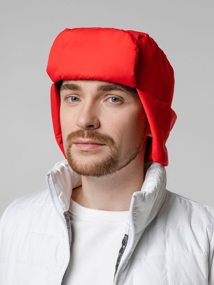 Шапка-ушанка Shelter, красная / Миниатюра WWW (1000)