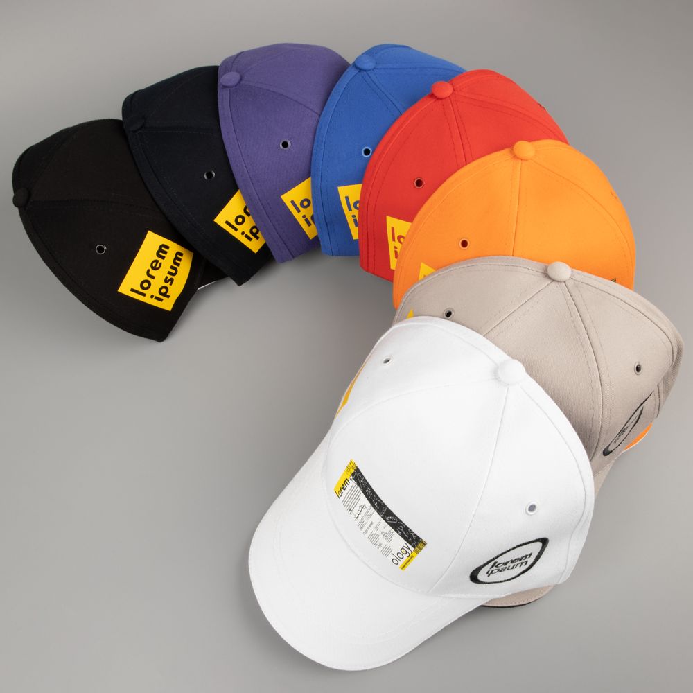 Бейсболка Canopy, темно-синяя с белым кантом / Миниатюра нанесения (1000)