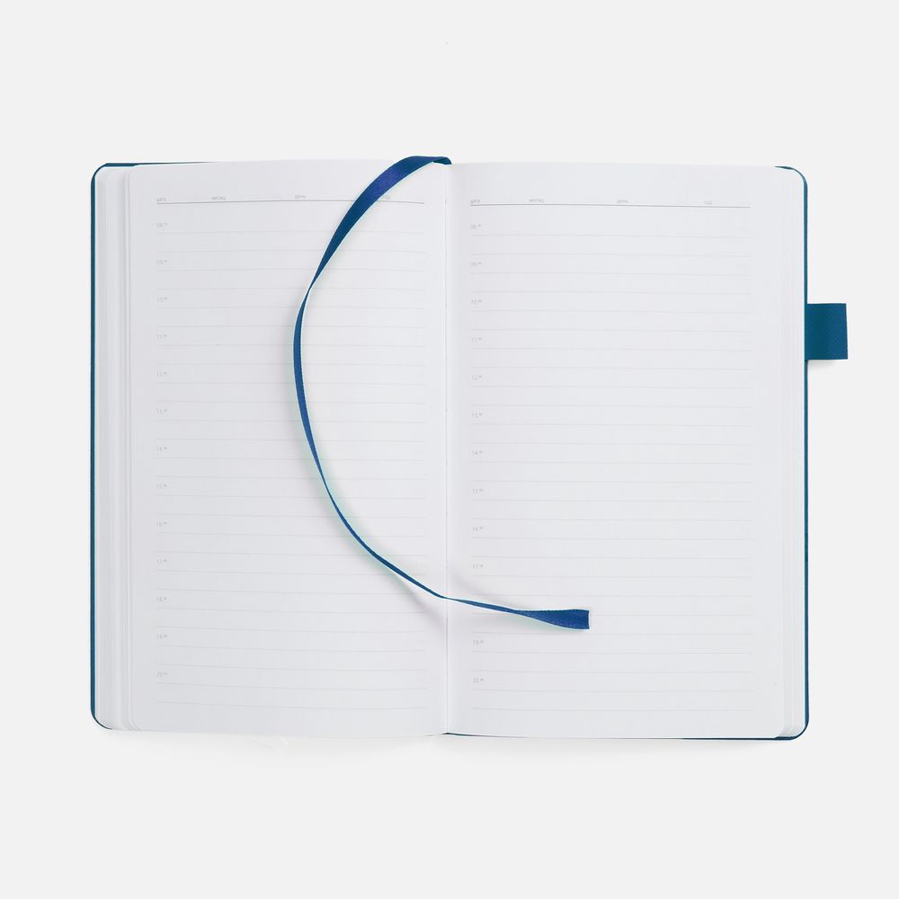 Ежедневник White Shall, недатированный, бело-синий / Миниатюра WWW (1000)