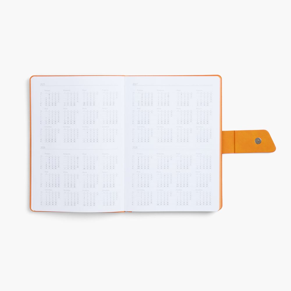 Ежедневник Boom, недатированный, черный с оранжевым / Миниатюра WWW (1000)