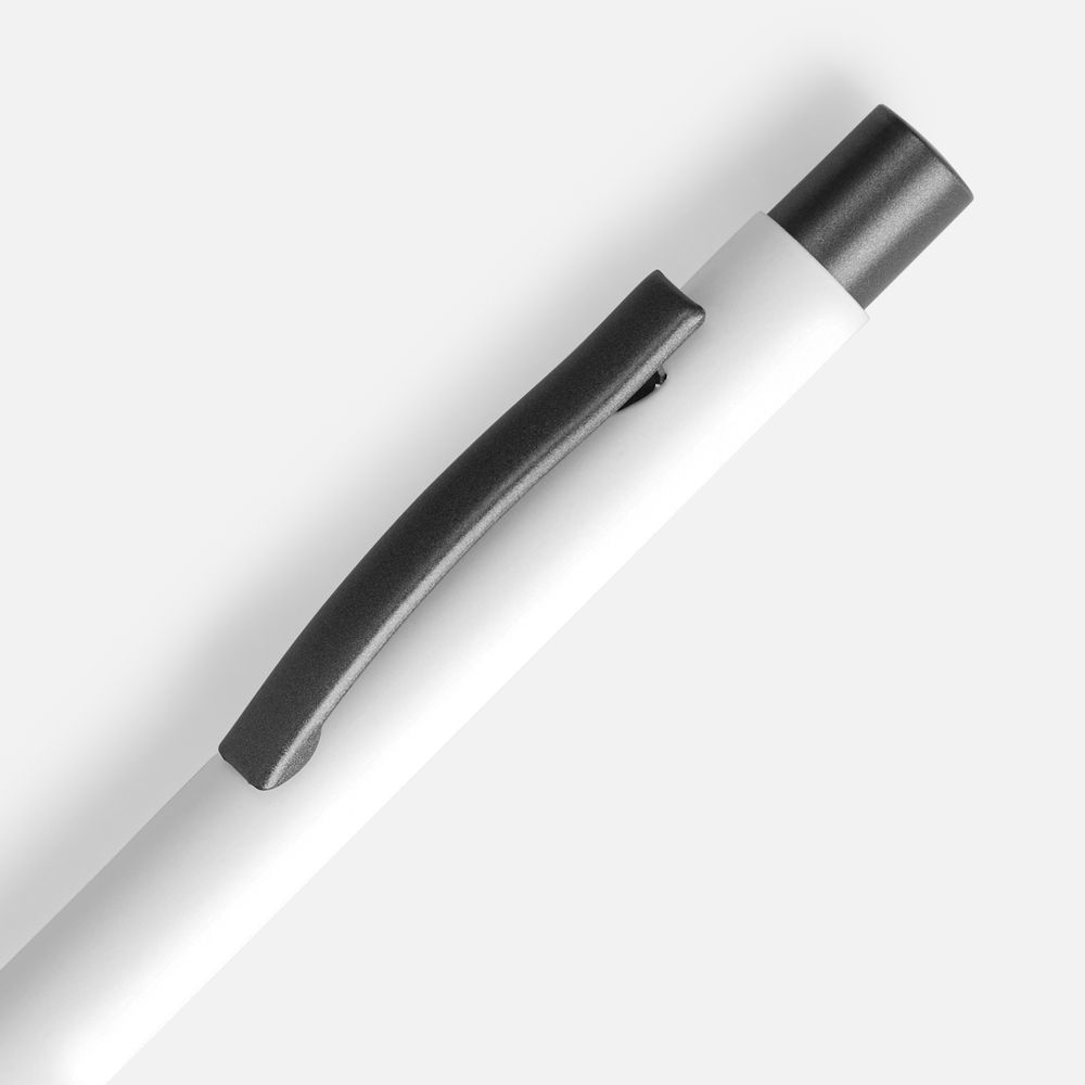 Ручка шариковая Atento Soft Touch, белая / Миниатюра WWW (1000)