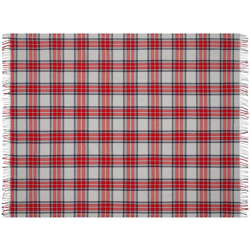 Плед «Валдай», бежевый с красным и синим / Миниатюра WWW (1000)