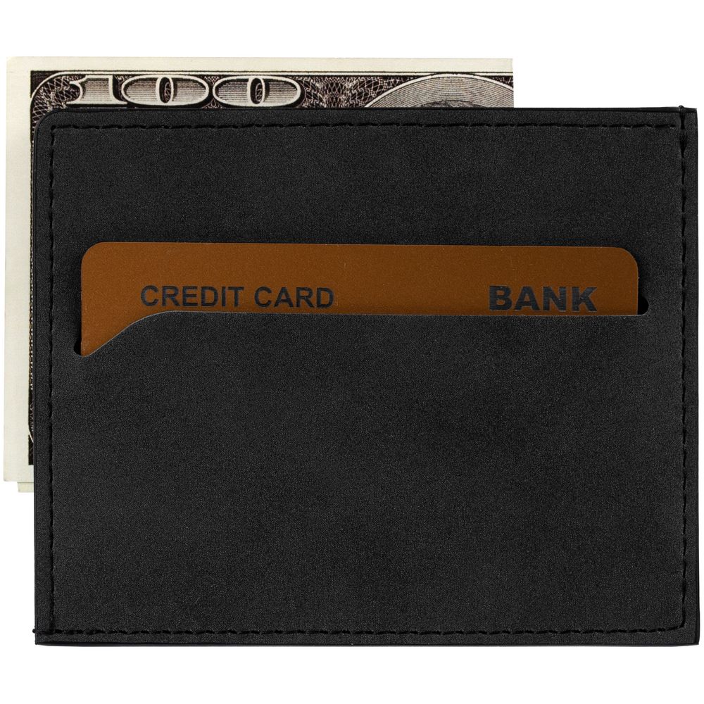 Чехол для карточек Nubuk, черный / Миниатюра WWW (1000)