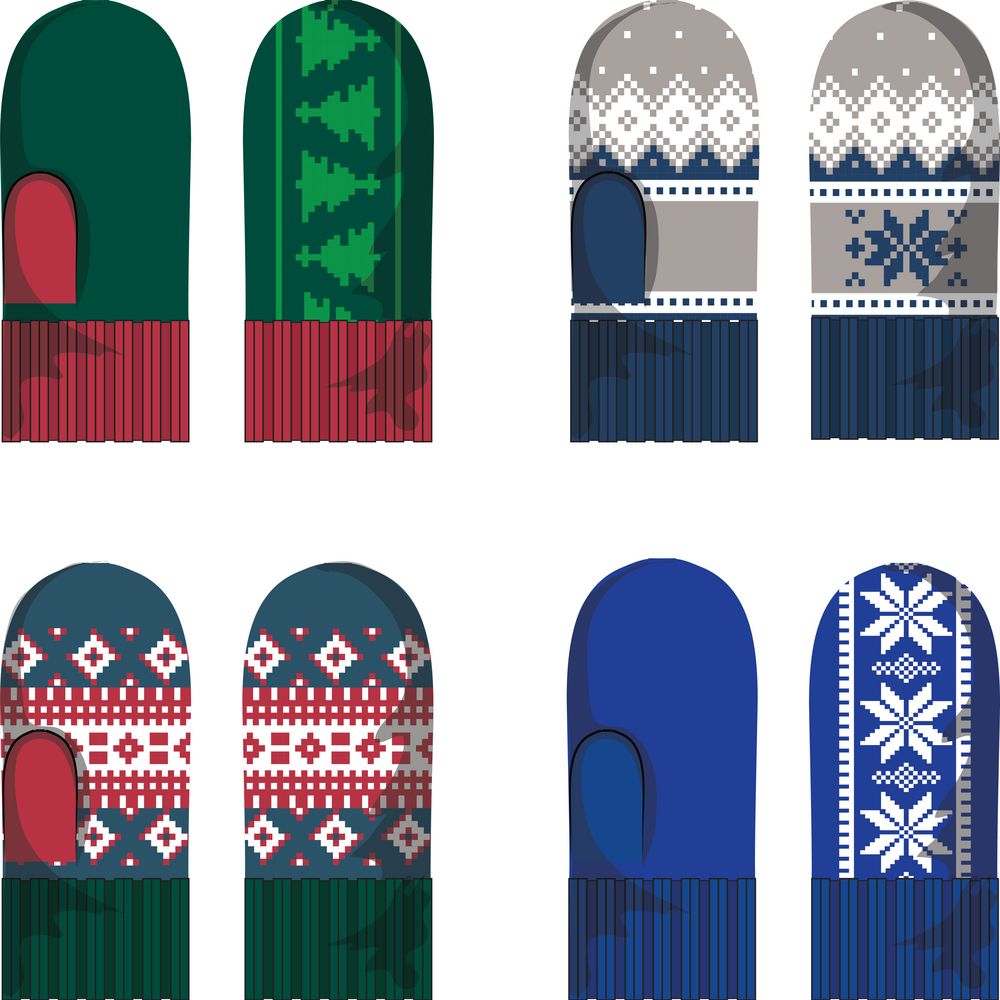 Варежки Joyful на заказ, полушерсть / Миниатюра WWW (1000)