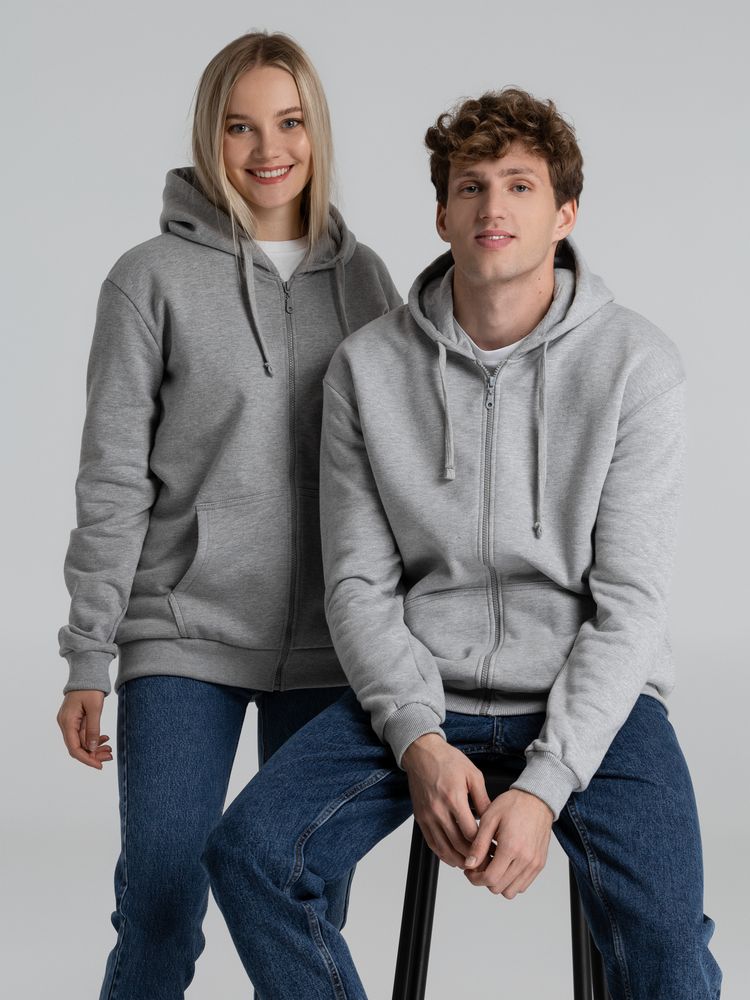Толстовка на молнии с капюшоном Siverga 2.0 Heavy, серый меланж / Миниатюра WWW (1000)