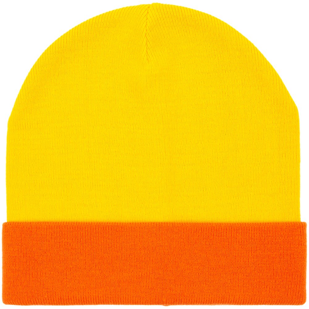 Шапка Real Talk Duo, желтая с апельсиновым / Миниатюра WWW (1000)