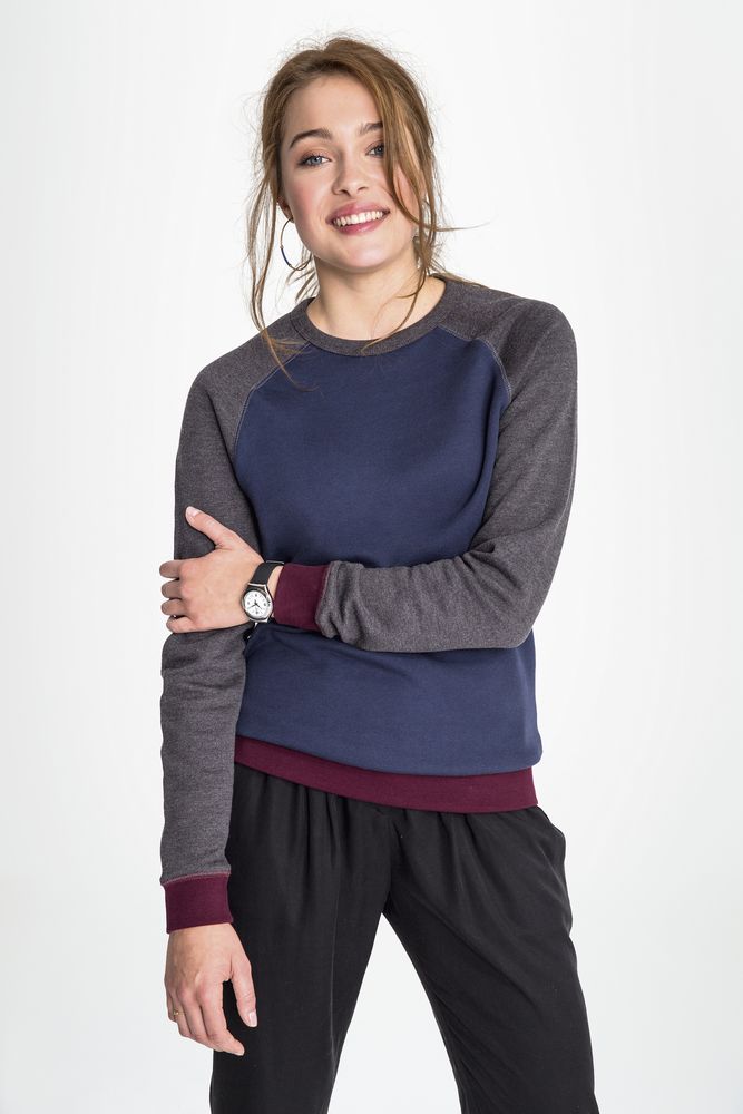 Толстовка унисекс Sandro, светло-серый меланж с темным меланжем / Миниатюра WWW (1000)