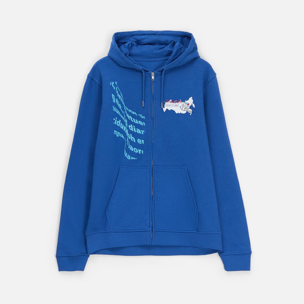 Толстовка унисекс Calipso, ярко-синяя (royal) / Миниатюра нанесения (1000)