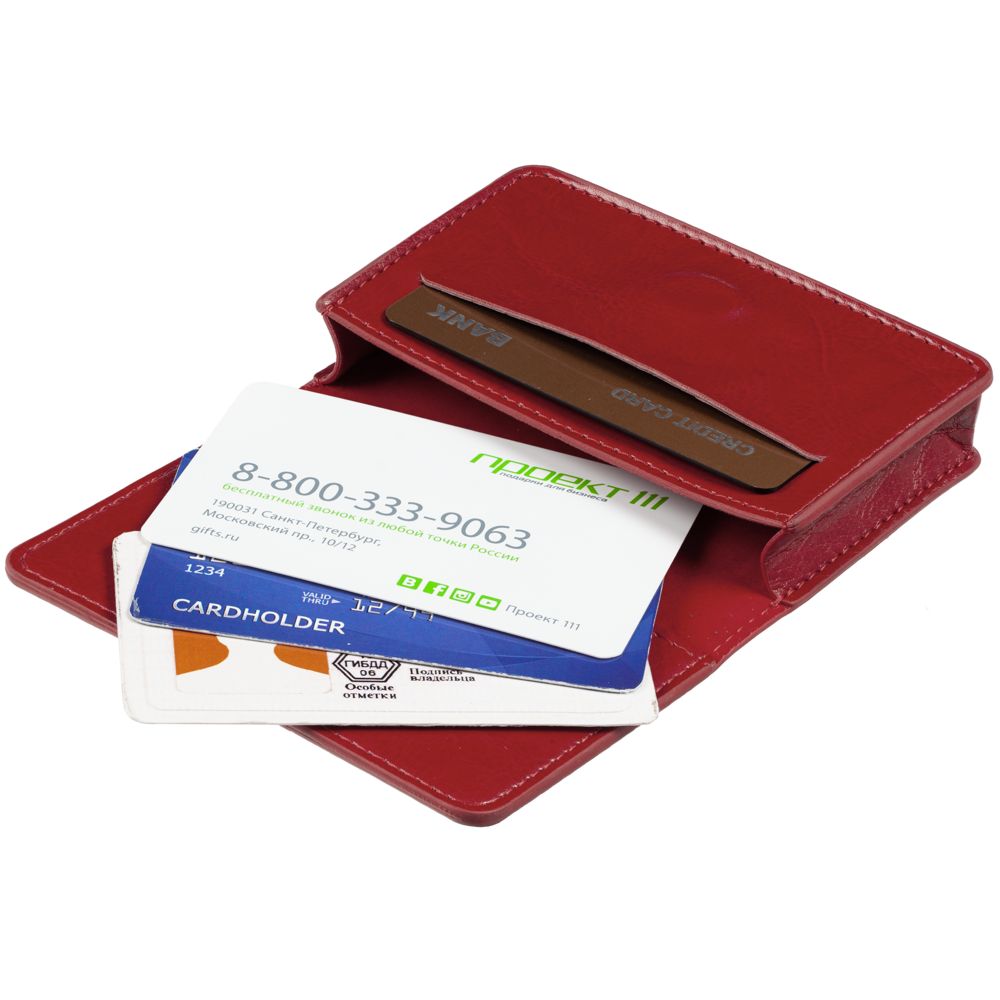 Футляр для визиток Nebraska, красный / Миниатюра WWW (1000)