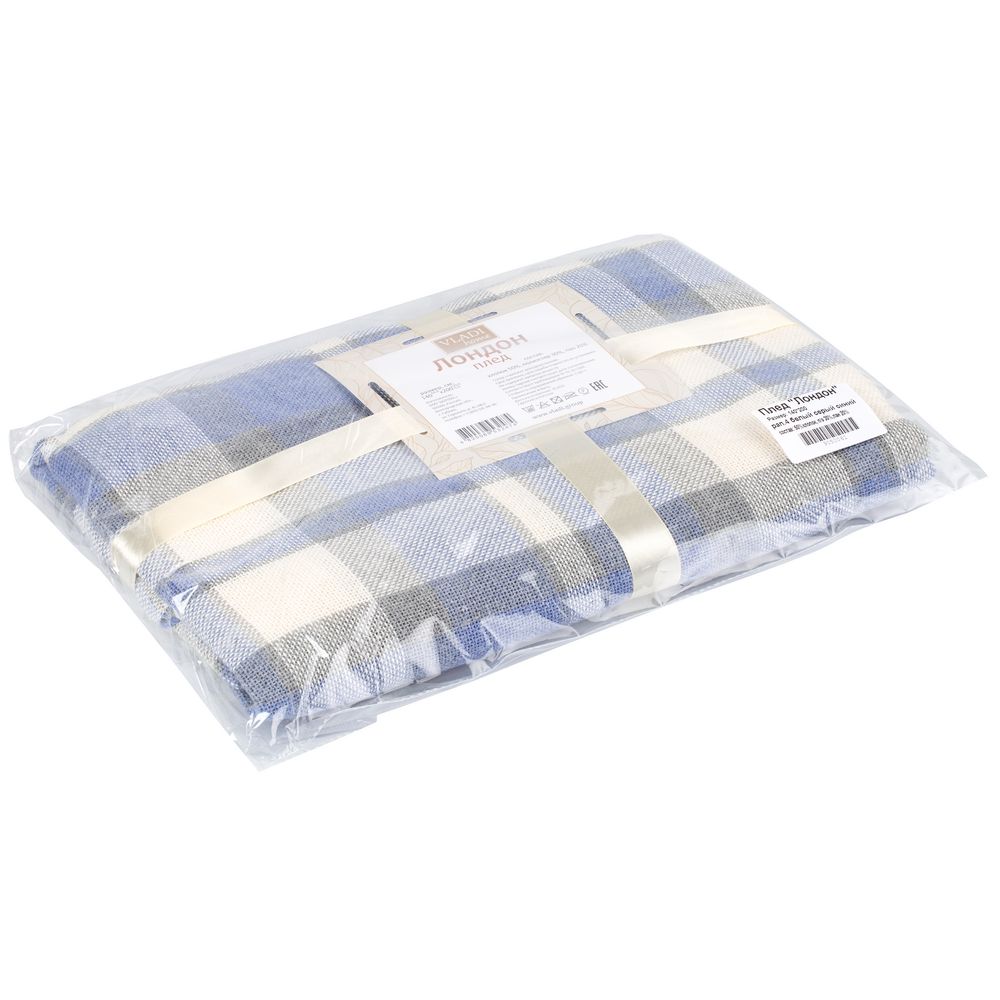 Плед London, синий / Миниатюра WWW (1000)