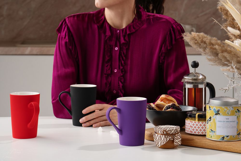 Кружка Best Noon c покрытием софт-тач, фиолетовая / Миниатюра WWW (1000)