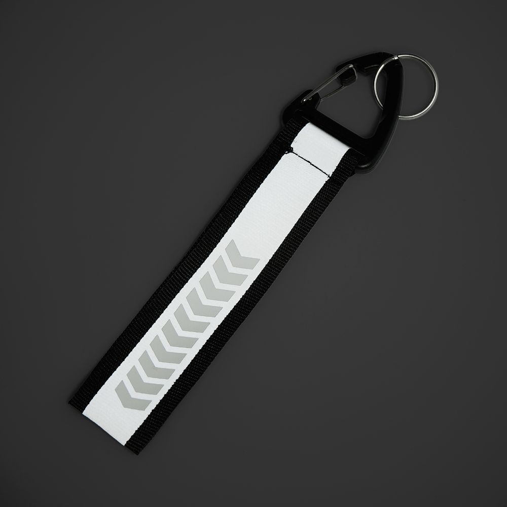 Светоотражающий брелок Flashline, серый с черным / Миниатюра нанесения (1000)