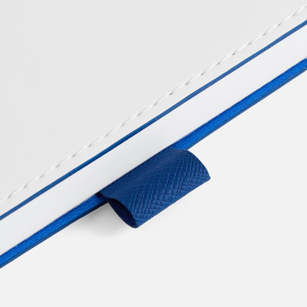 Ежедневник White Shall, недатированный, бело-синий / Миниатюра WWW (1000)