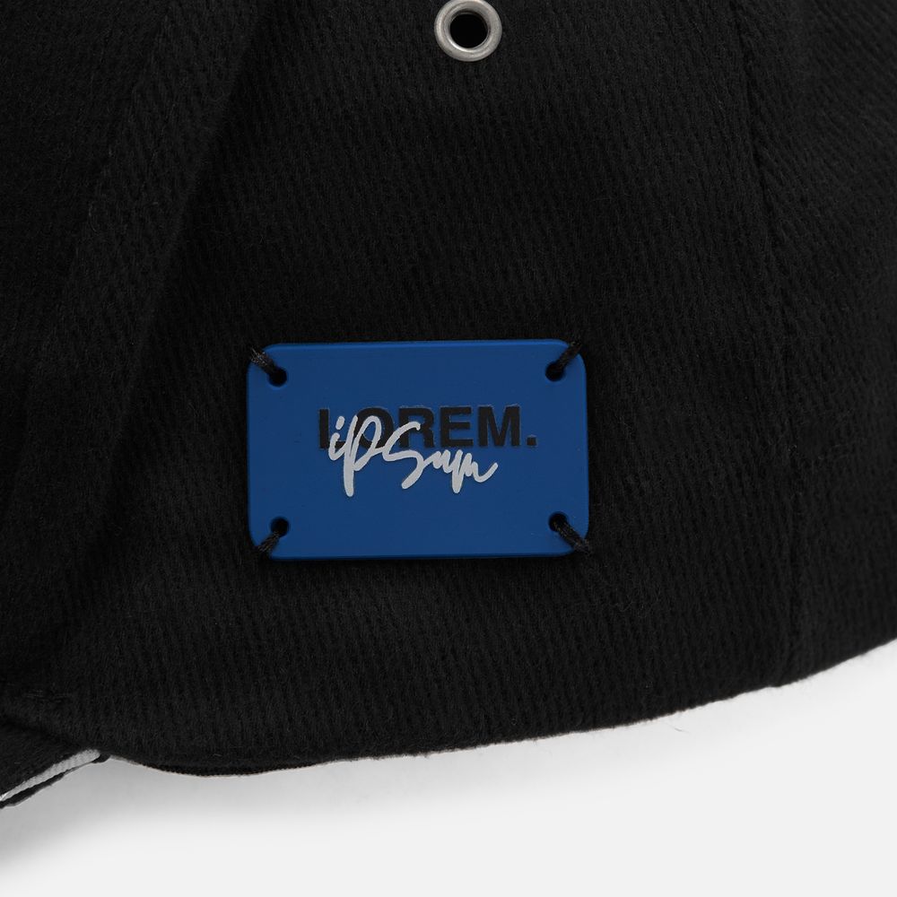 Бейсболка Classic, черная с белым кантом / Миниатюра нанесения (1000)