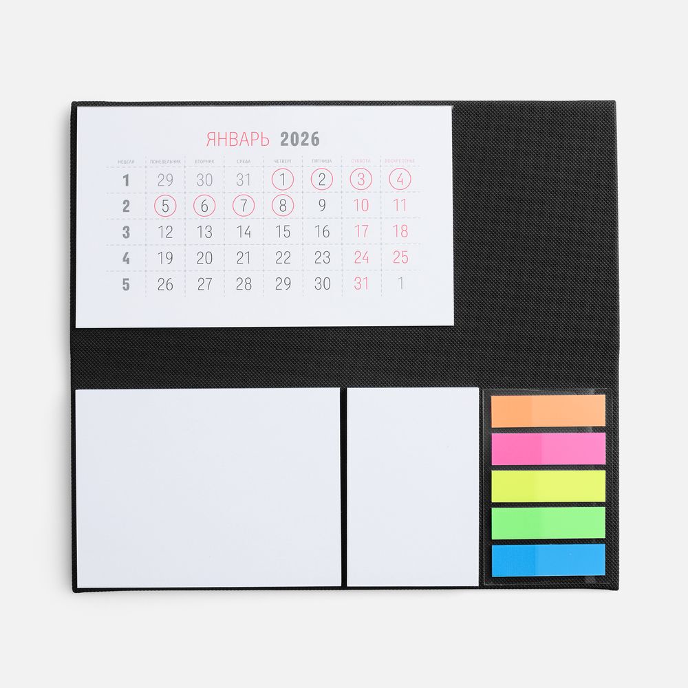 Календарь настольный Grade, черный / Миниатюра WWW (1000)