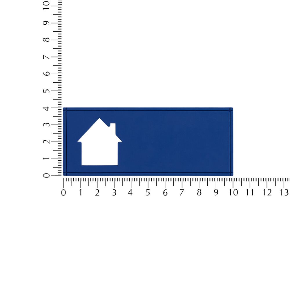 Лейбл из ПВХ с вырезом «Дом», синий / Миниатюра WWW (1000)