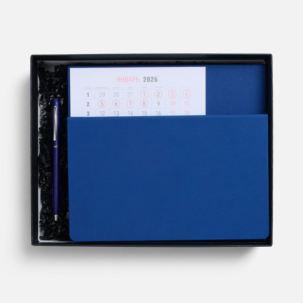 Набор Grade с календарем, синий / Миниатюра WWW (1000)
