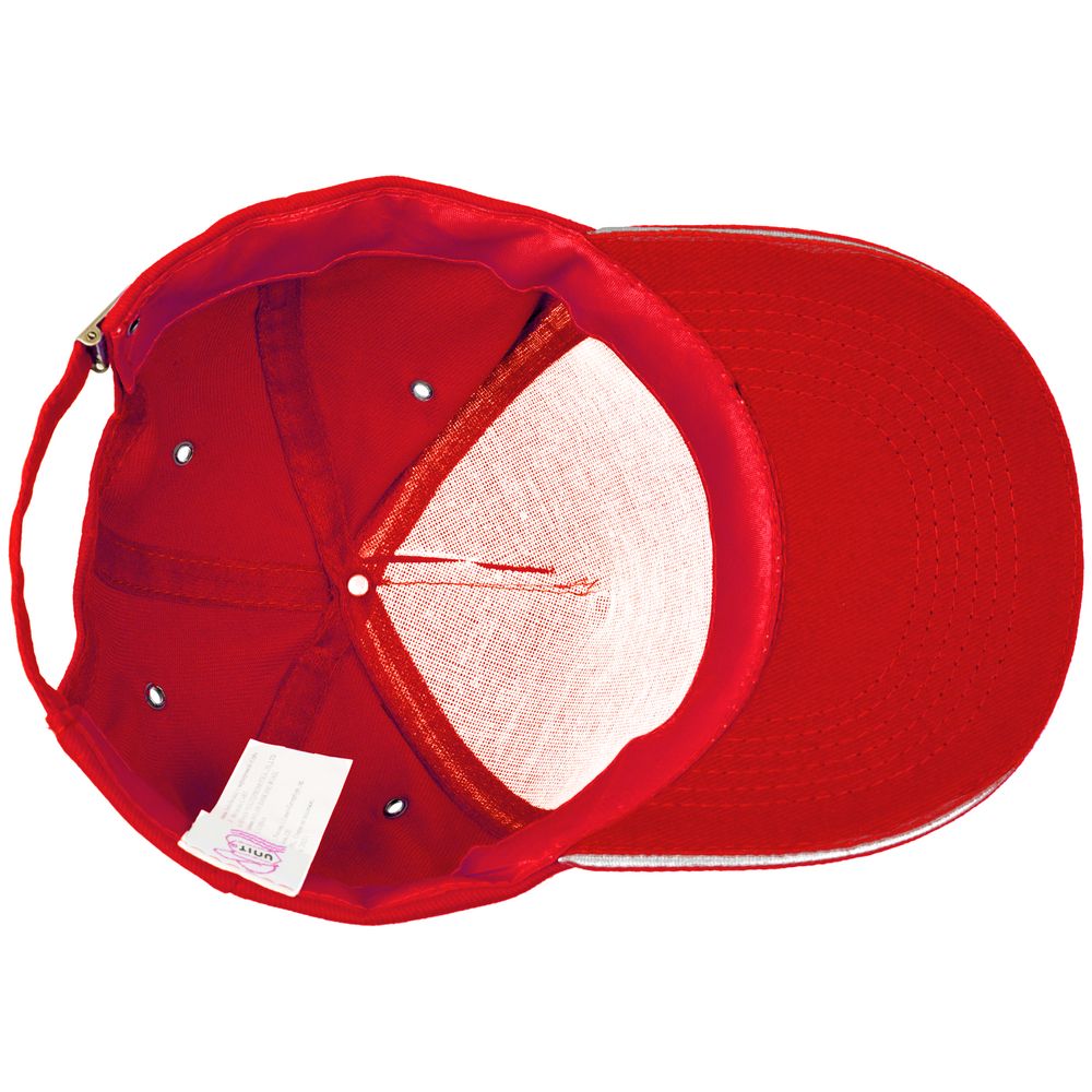 Бейсболка Unit Classic, красная с белым кантом / Миниатюра WWW (1000)