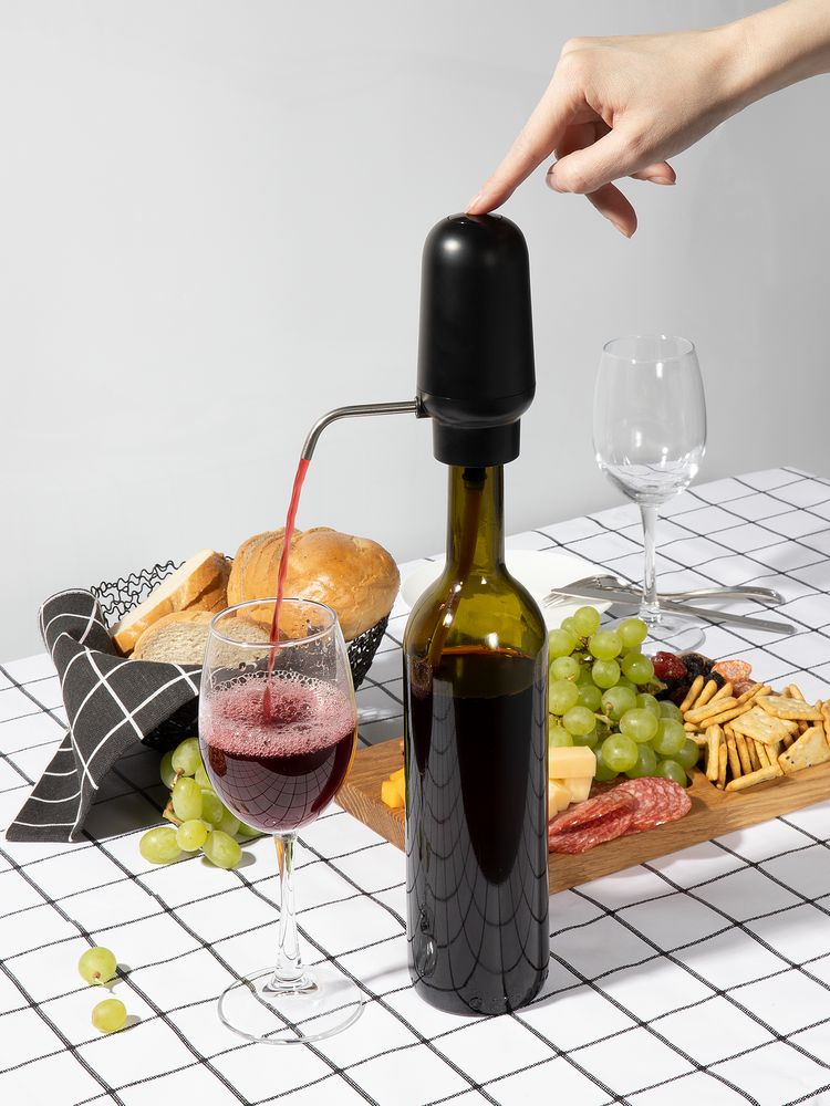 Электрический аэратор-дозатор для вина Lonks, черный / Миниатюра WWW (1000)