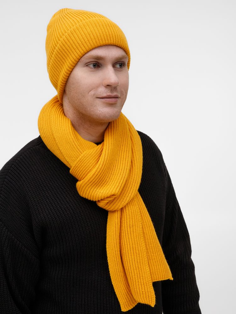 Шарф Nobilis Mono, желтый (медовый) / Миниатюра WWW (1000)