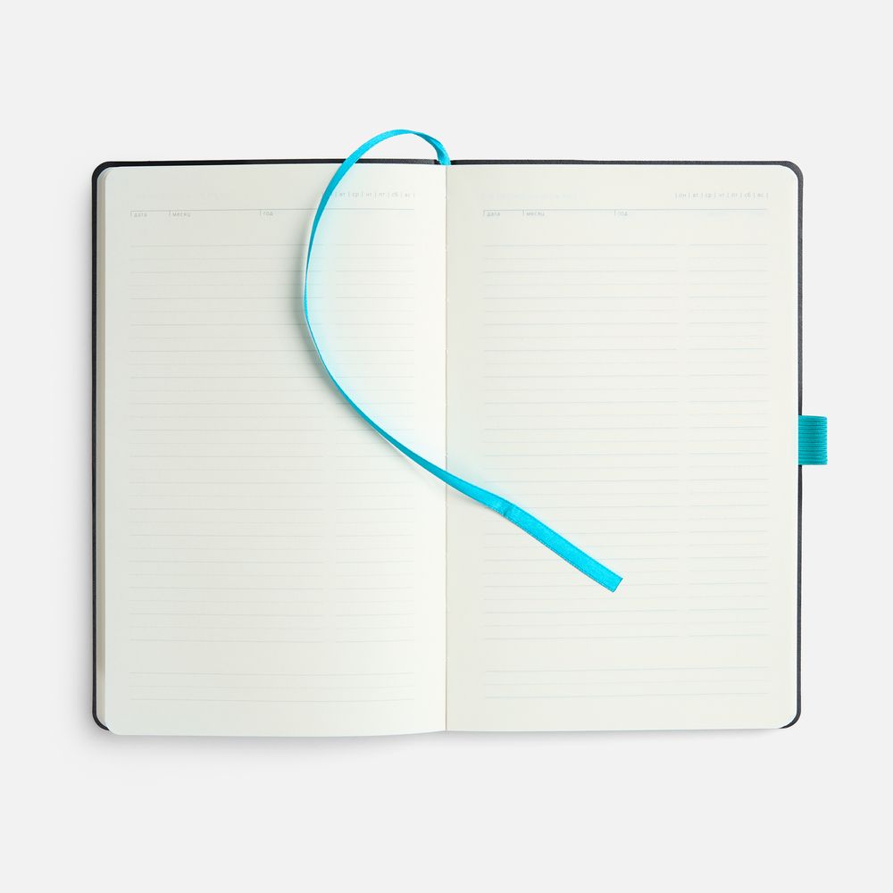 Ежедневник Lungo, недатированный, бирюзовый / Миниатюра WWW (1000)