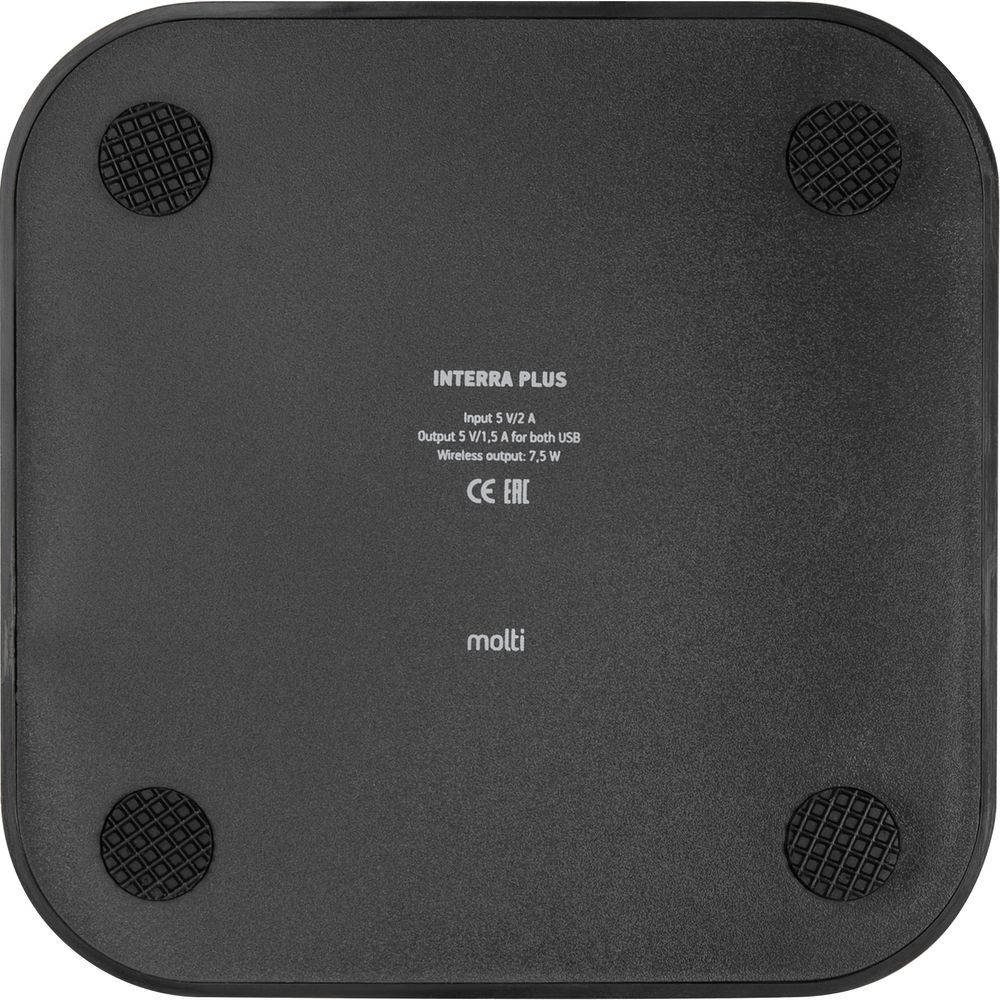Беспроводное зарядное устройство Interra Plus, черное / Миниатюра WWW (1000)