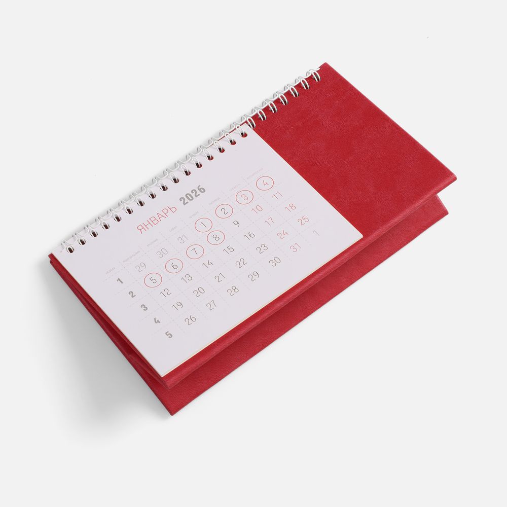 Календарь настольный Brand, красный / Миниатюра WWW (1000)