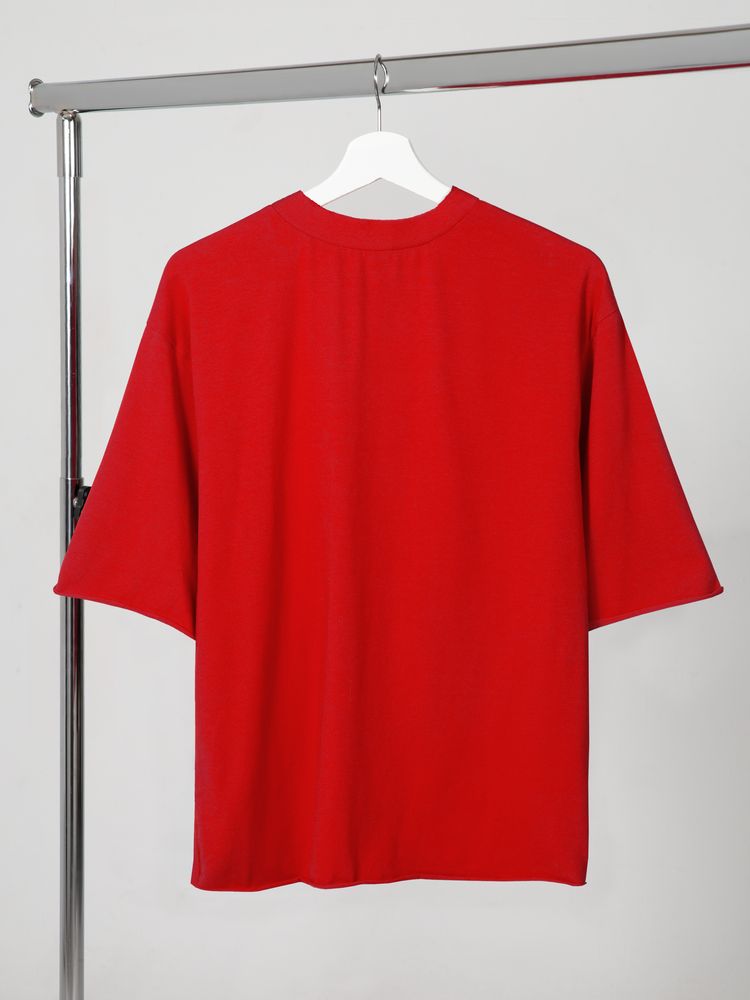 Футболка оверсайз Vozduh 2.0, красная / Миниатюра WWW (1000)