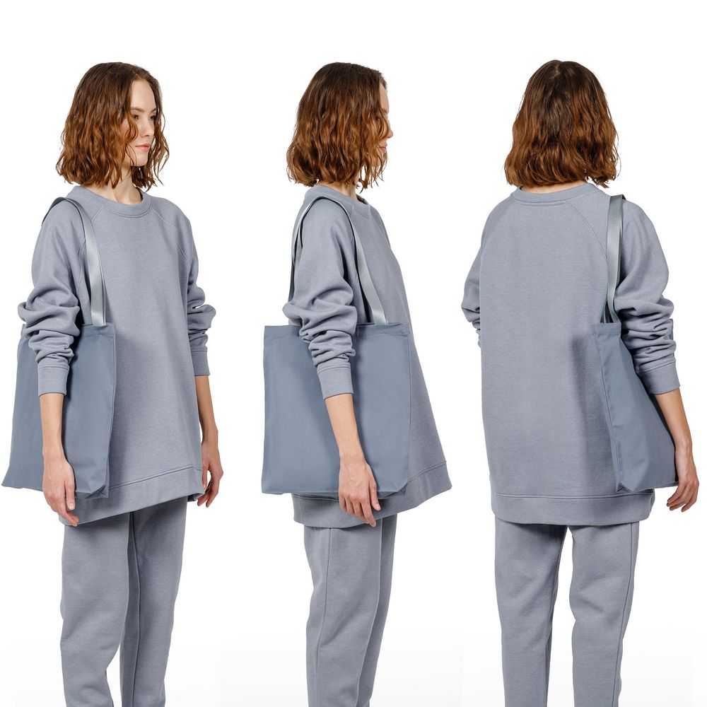 Шопер B4, серый с серыми ручками / Миниатюра WWW (1000)