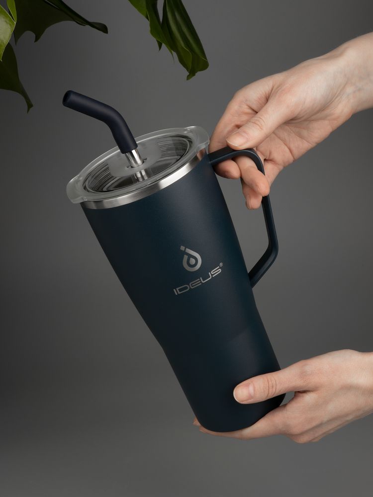 Термостакан Kasumigaoka, темно-синий / Миниатюра имиджевого (1000)