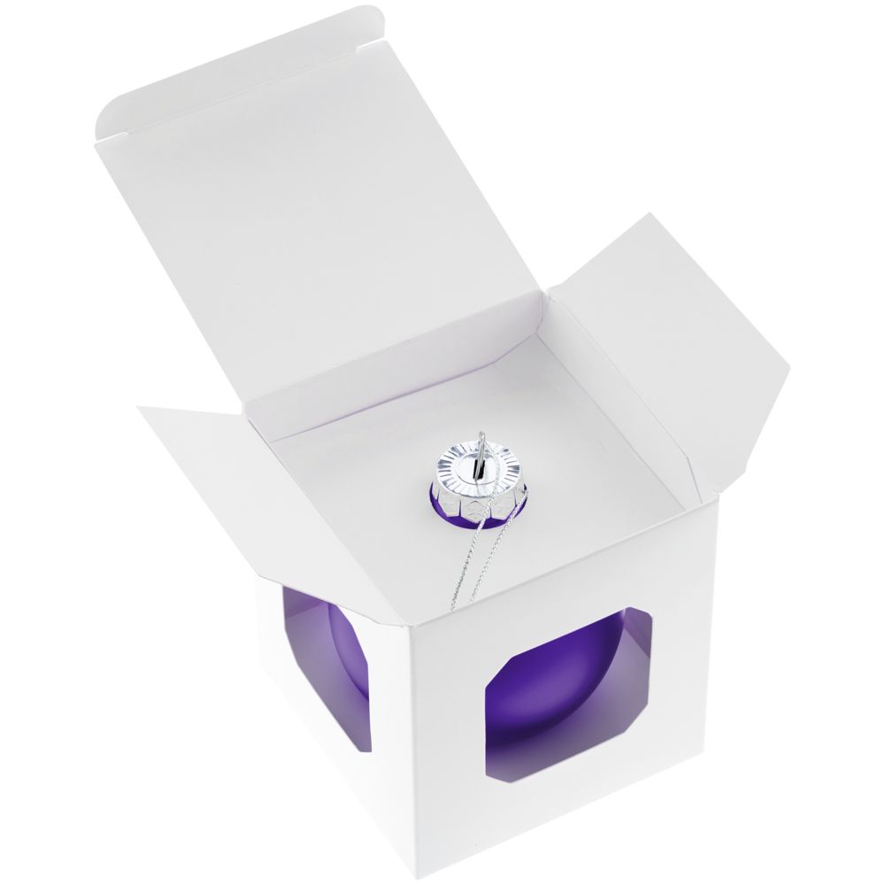 Елочный шар Finery Matt, 8 см, матовый фиолетовый / Миниатюра WWW (1000)