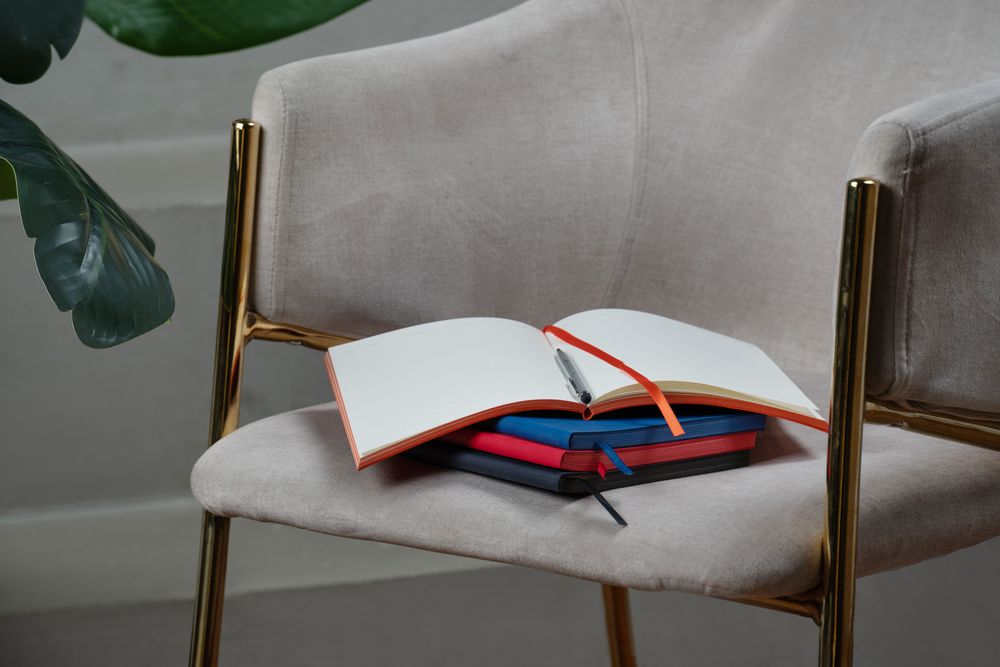 Ежедневник Flat, недатированный, синий / Миниатюра WWW (1000)