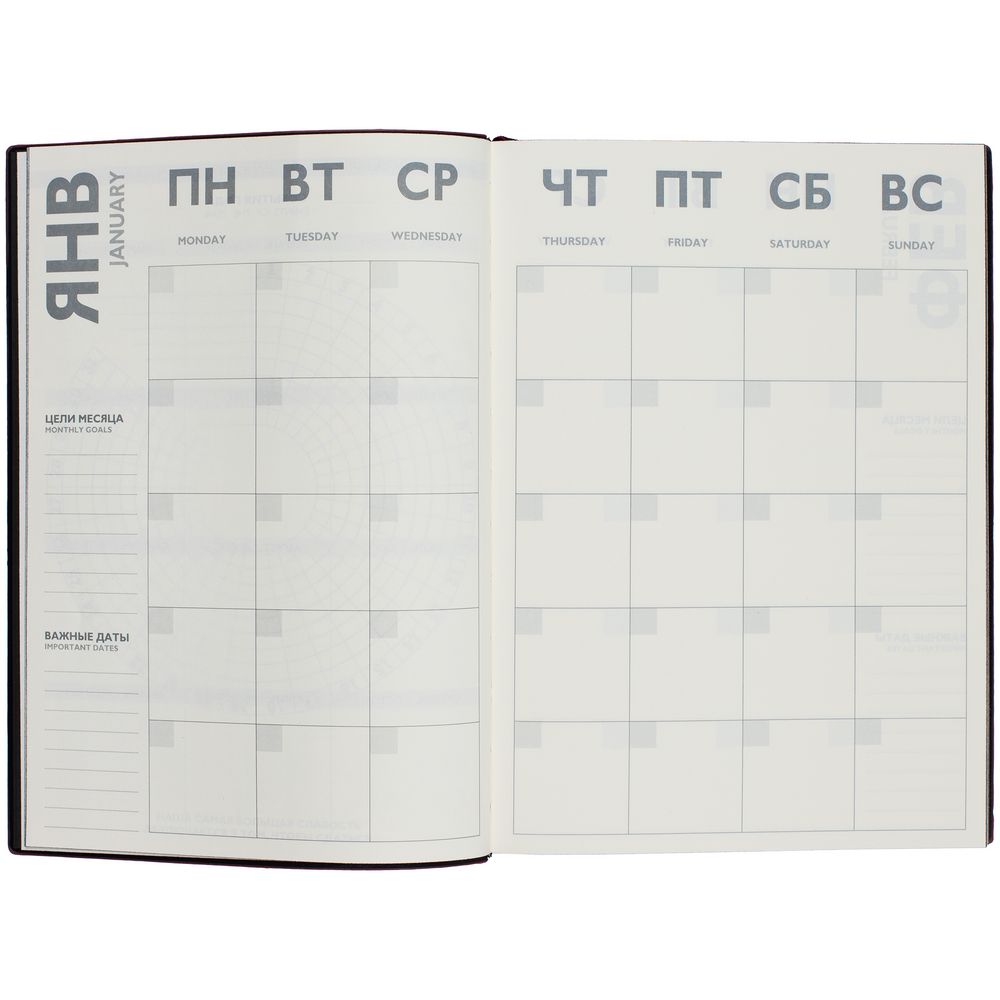 Ежедневник Avila, недатированный, коричневый / Миниатюра WWW (1000)