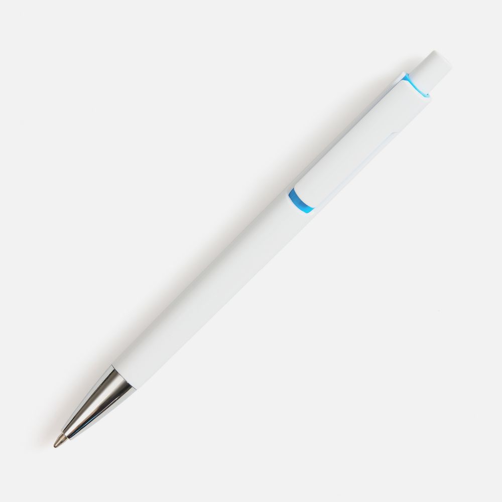Ручка шариковая Dominanta, белая с голубым / Миниатюра WWW (1000)