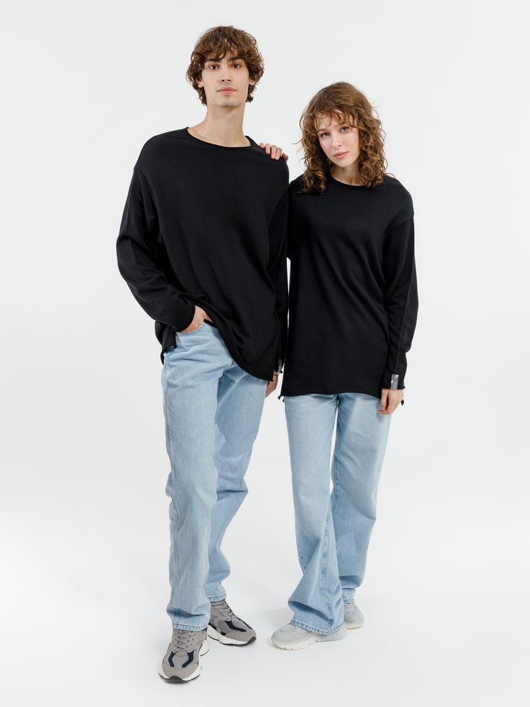 Лонгслив унисекс Siluetti Fuori, черный / Миниатюра WWW (1000)