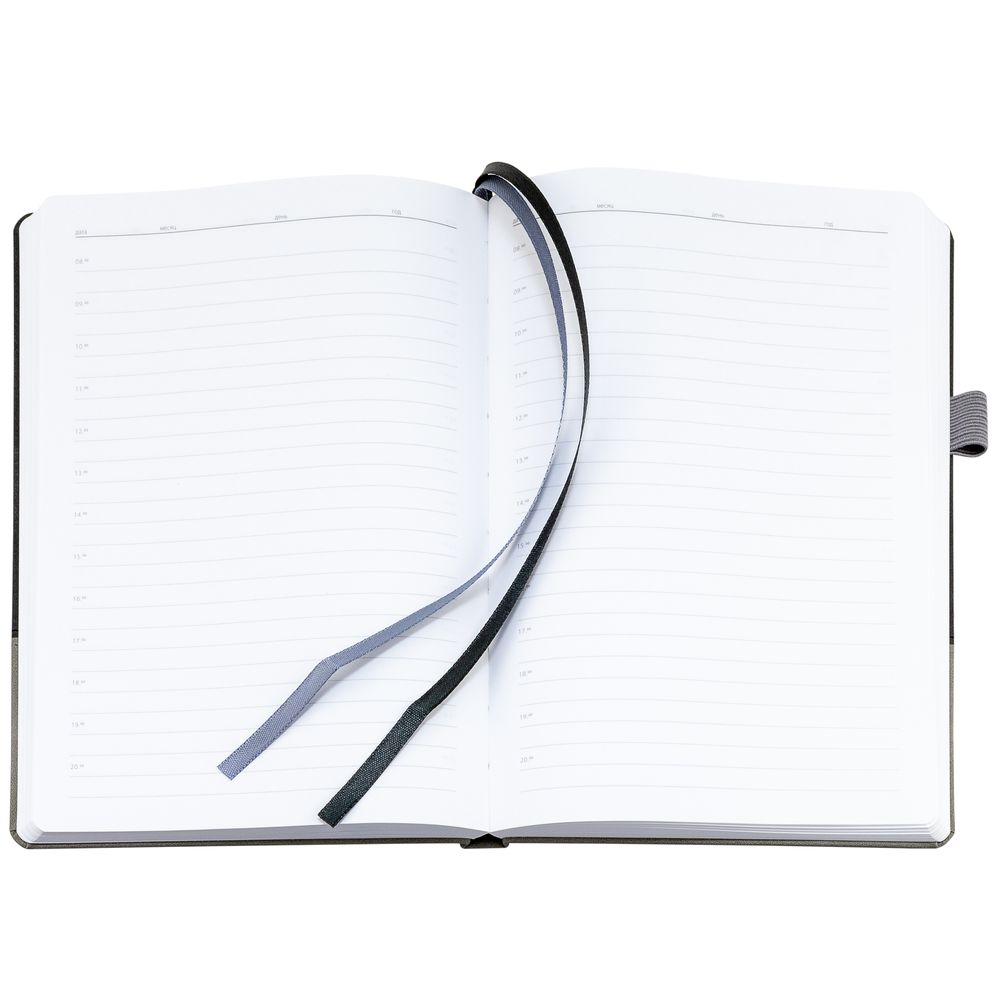 Ежедневник Horizon, недатированный, серый с черным / Миниатюра WWW (1000)