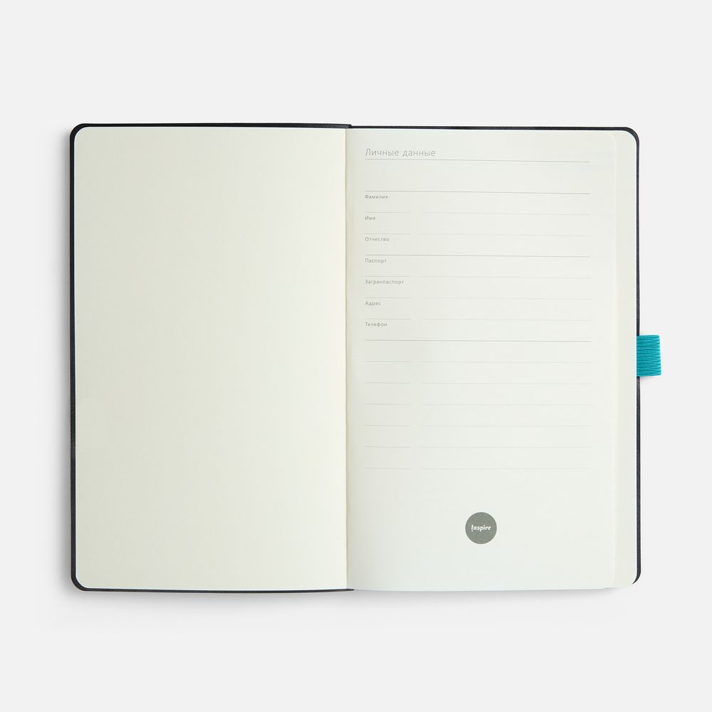 Ежедневник Lungo, недатированный, бирюзовый / Миниатюра WWW (1000)