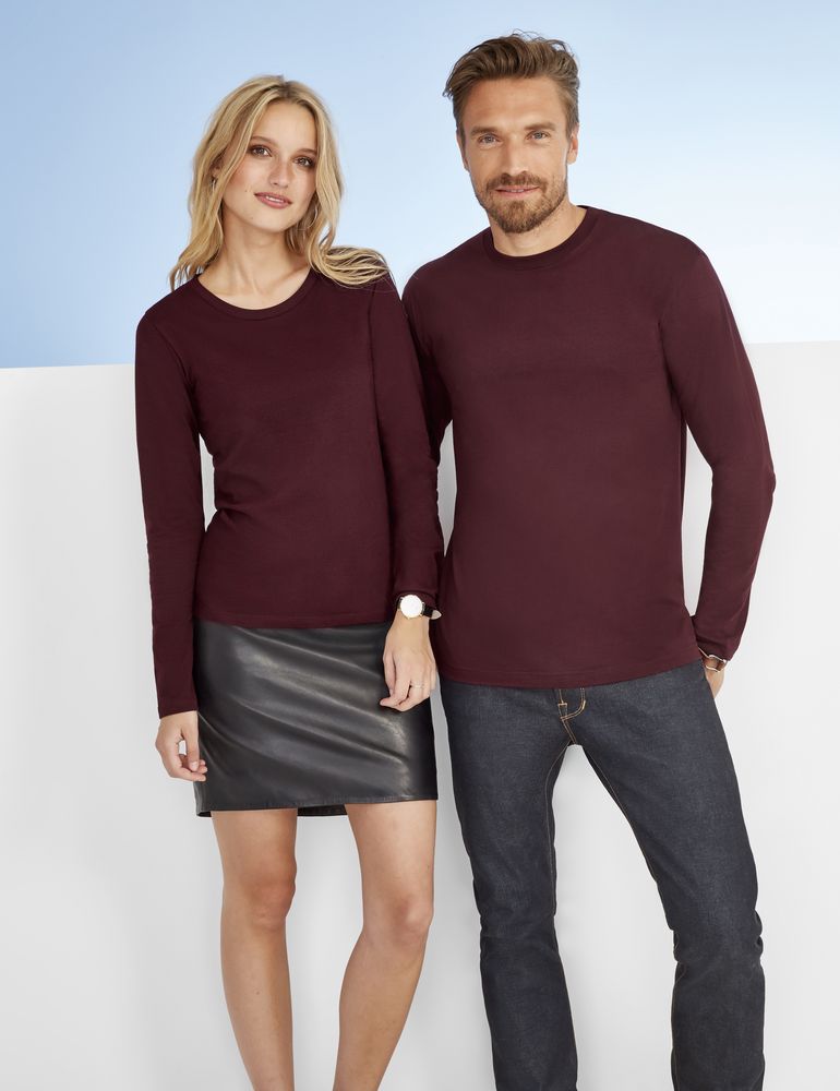 Футболка женская с длинным рукавом Majestic, синий ультрамарин / Миниатюра WWW (1000)