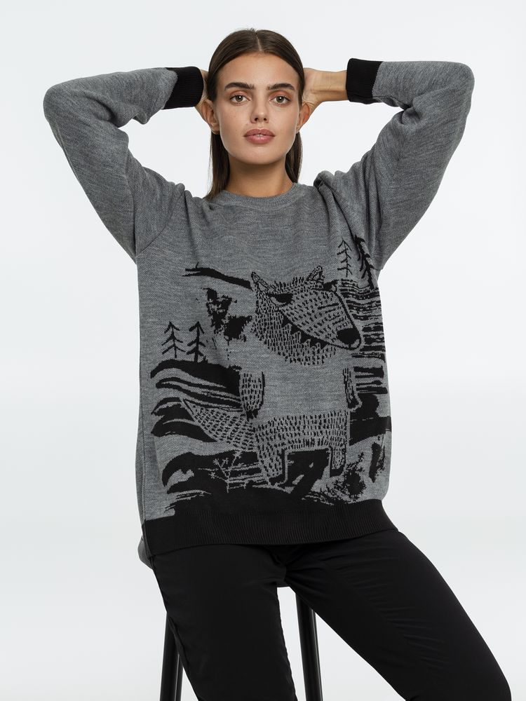 Джемпер «Серый в сером», серый / Миниатюра WWW (1000)