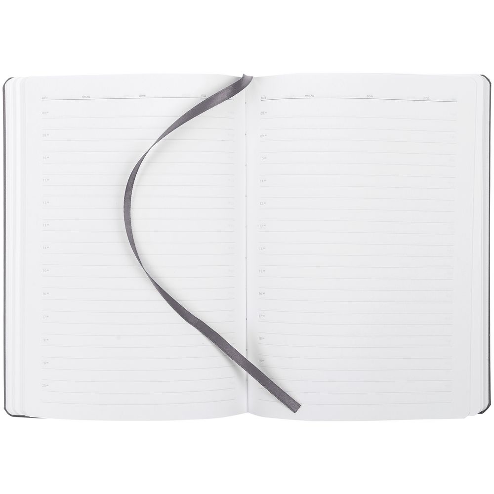 Ежедневник New Brand, недатированный, темно-серый / Миниатюра WWW (1000)