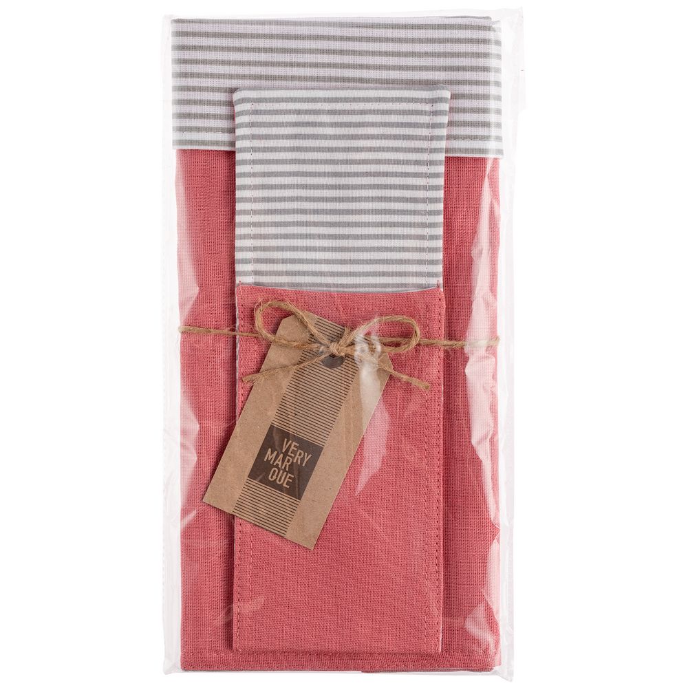 Набор Feast Mist: сервировочная салфетка и куверт, розовый / Миниатюра WWW (1000)