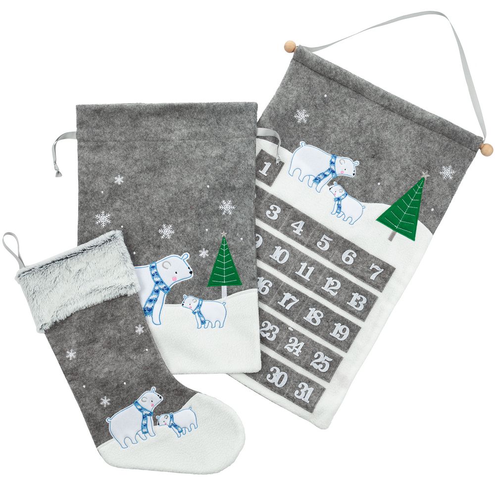 Носок для подарков Noel, с медведями / Миниатюра WWW (1000)