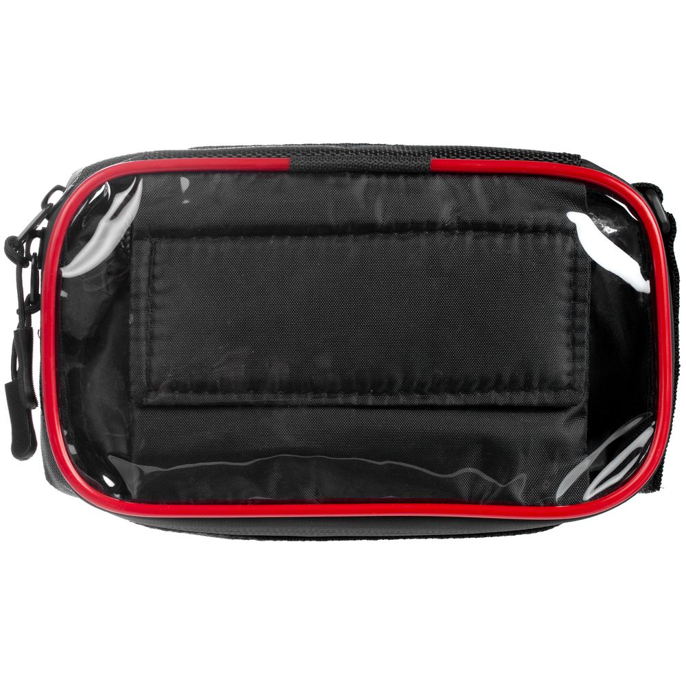 Велосумка BikeLine на раму, черная с красным / Миниатюра WWW (1000)