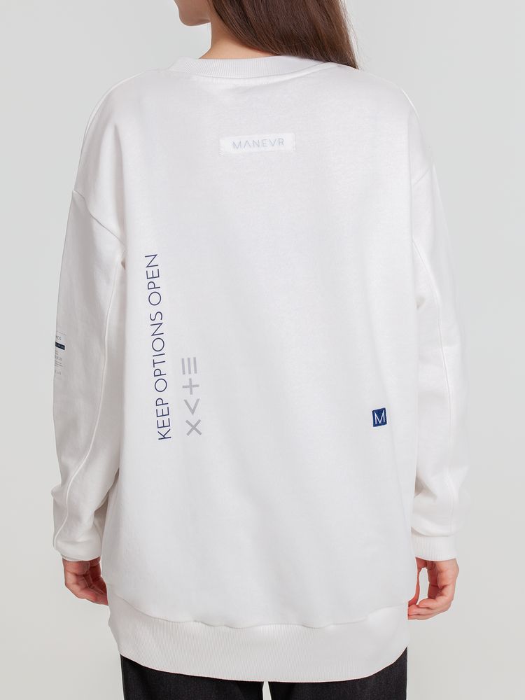 Свитшот унисекс Kosmos 2.0, кремовый / Миниатюра нанесения (1000)