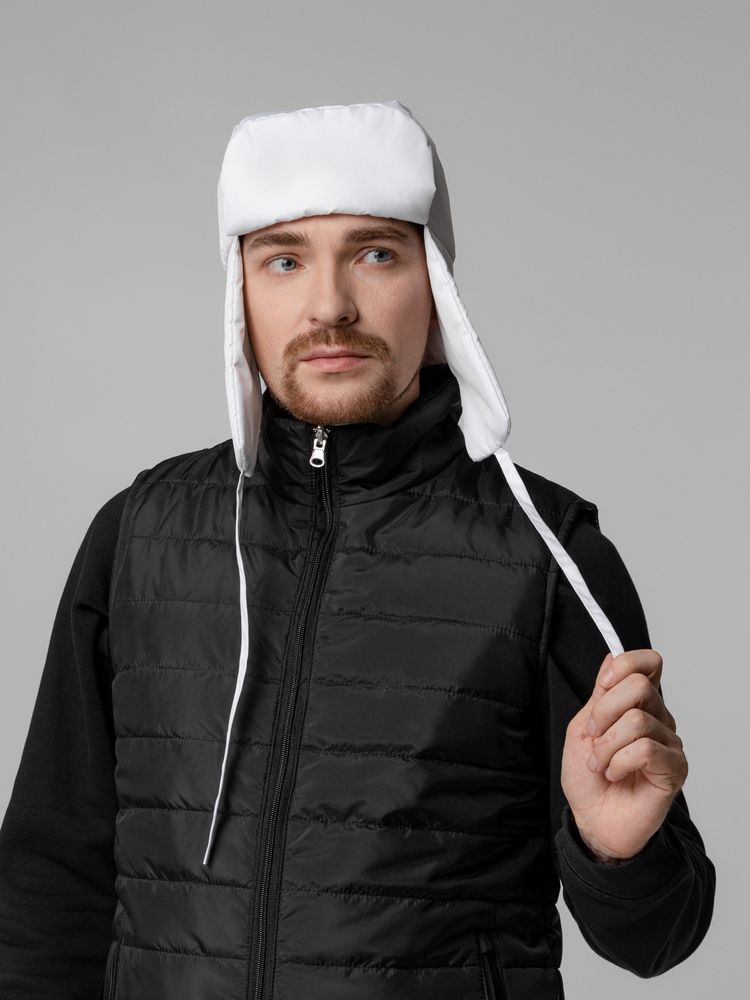 Шапка-ушанка Shelter, белая / Миниатюра WWW (1000)