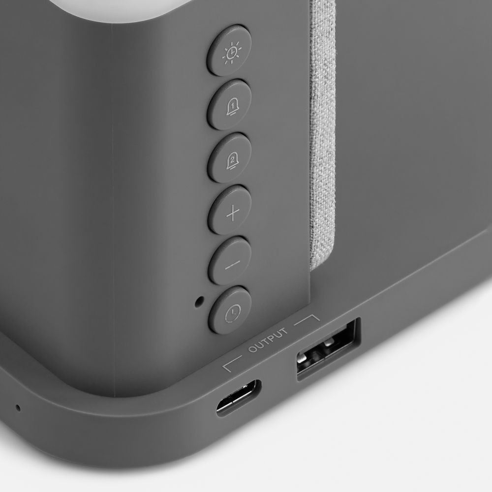 Зарядная станция с часами и подсветкой Large Charge ver.2, серая / Миниатюра WWW (1000)